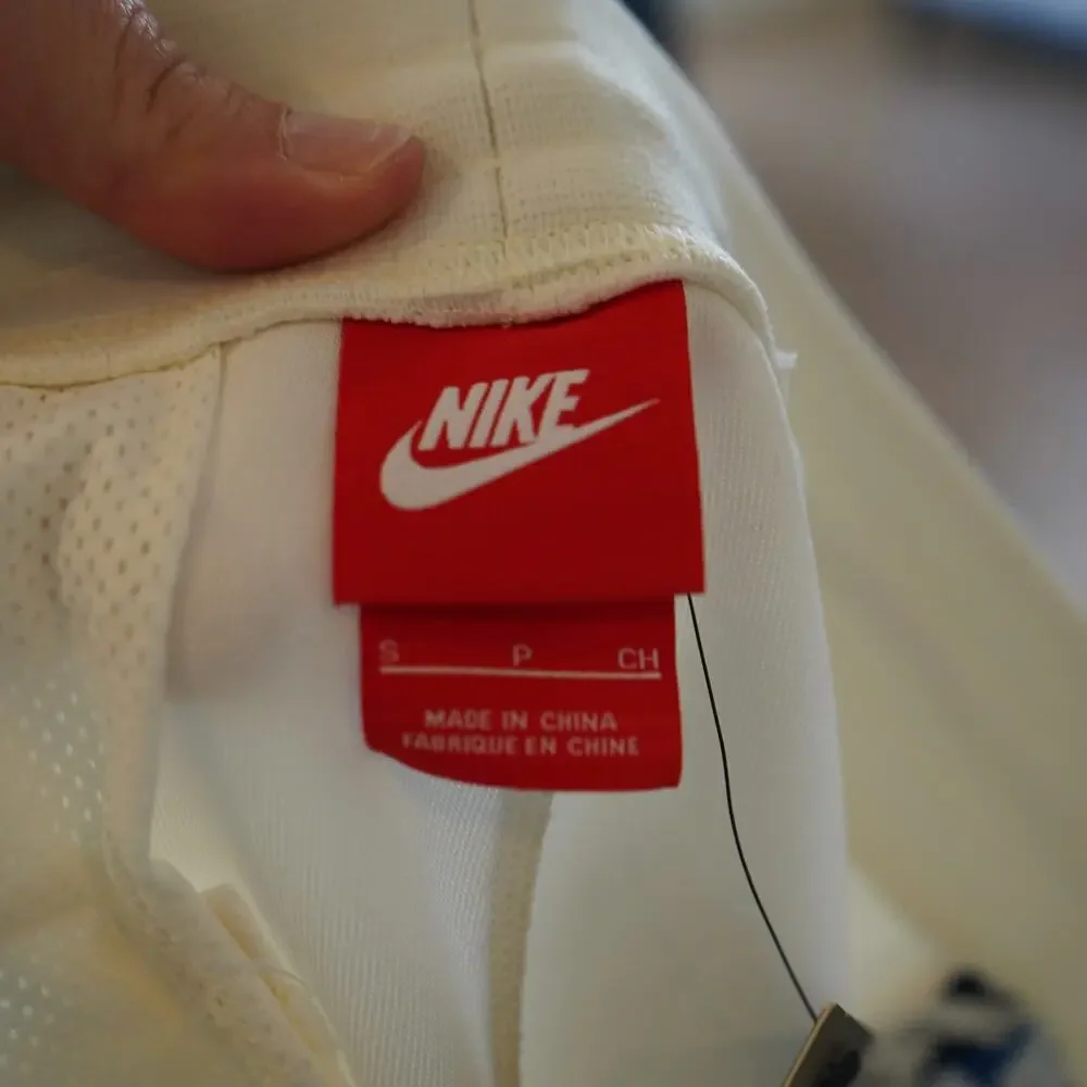 Nike Track Pants Mens‎ Small White Side Stripe Tapered Fit Drawstring Sportswear